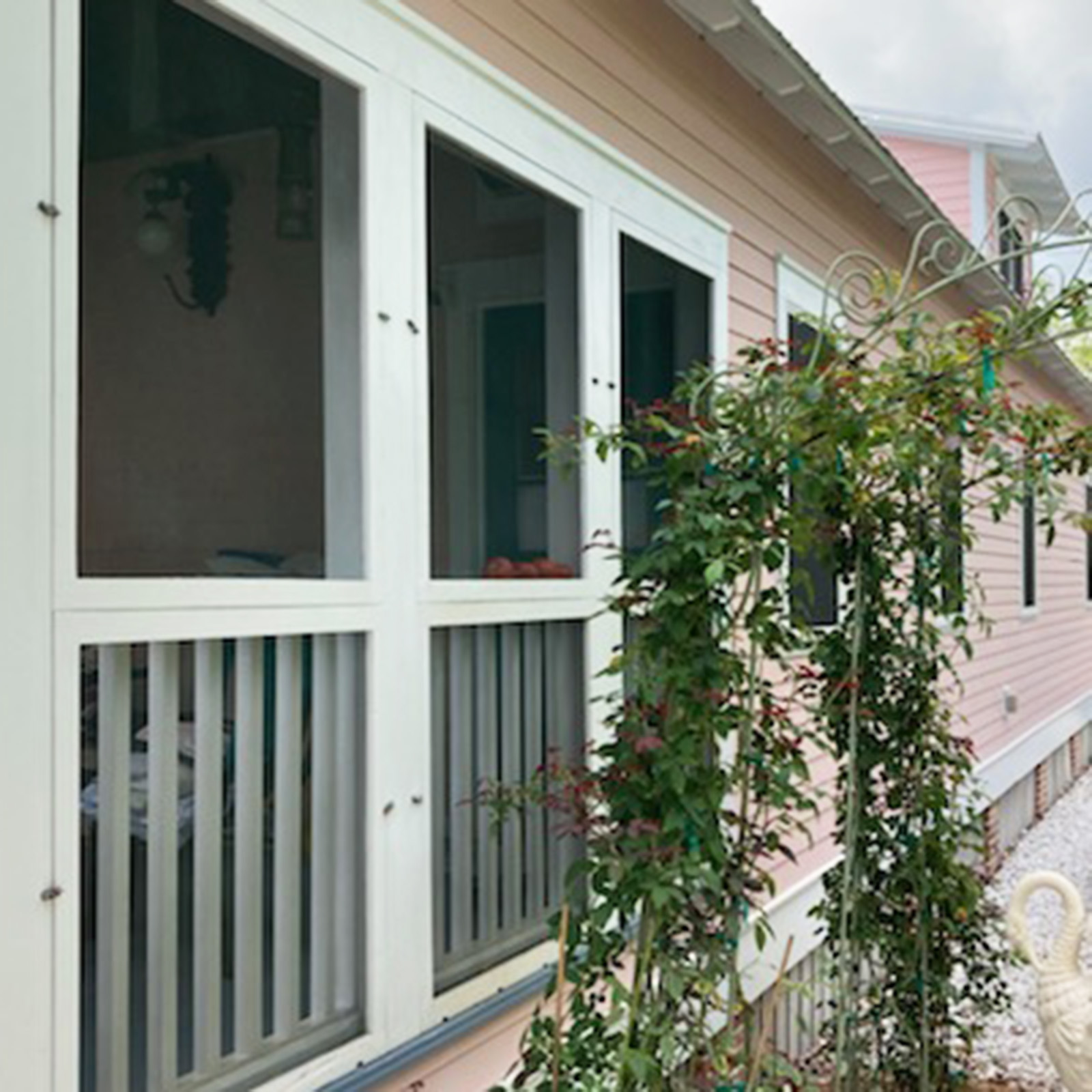 Custom-made bronze screen windows